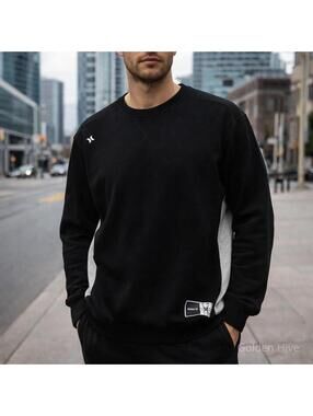 Hurley Mens Crewneck Sweatshirt Black XL Casual Pullover Streetwear